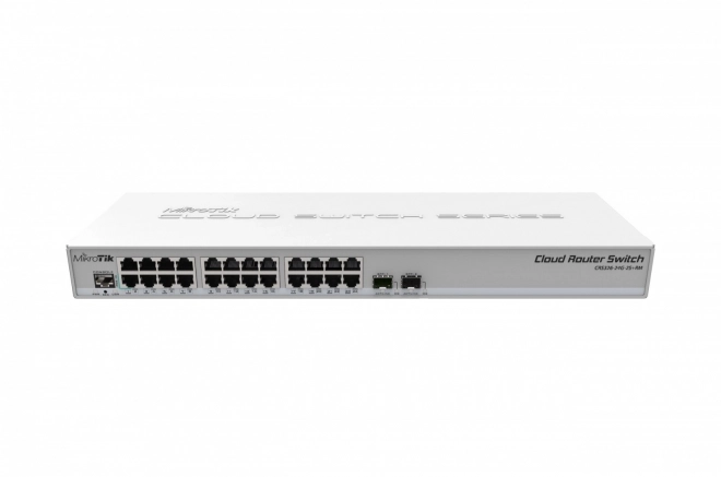 spravovaný prepínač 24× gigabit ethernet s 2× sfp+ mikrotik crs326-24g-2s+rm