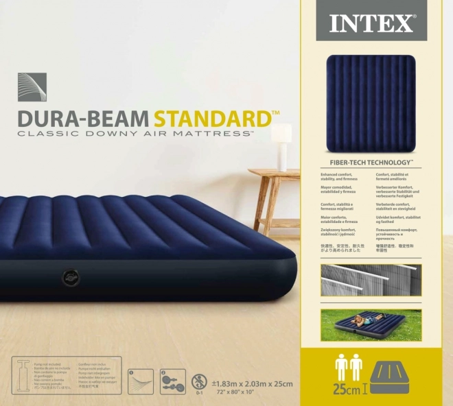 Nafukovacia Dvojitá Matrac Velour 203x183 cm INTEX