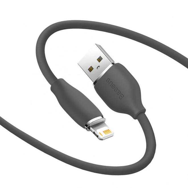 Silikónový kábel Baseus USB na Lightning 2,4A 1,2 m čierny