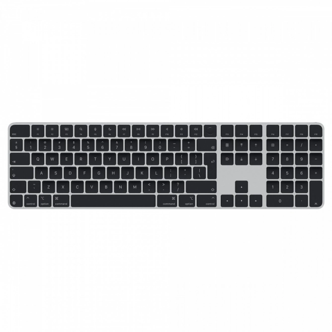 Magic Keyboard s Touch ID a numerickou klávesnicou pre Mac s čipom Apple, čierne klávesy