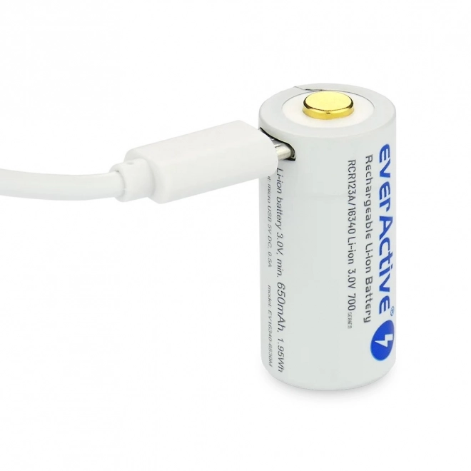 Nabíjateľná batéria 16340 3V Li-ion 700 mAh micro USB