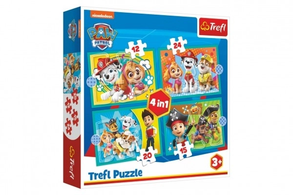 Veselá zostava Tlapková patrola Puzzle 4v1