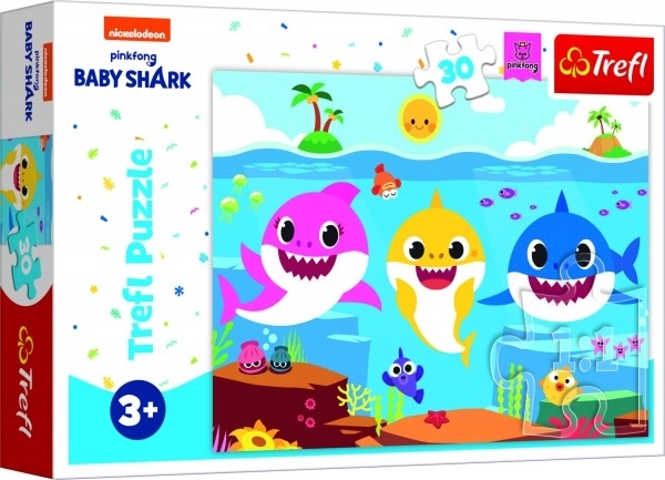 Trefl Puzzle Baby Shark: Podmorský svet žralokov 30 dielikov