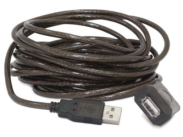 Aktívny USB 2.0 predlžovač 10m čierny