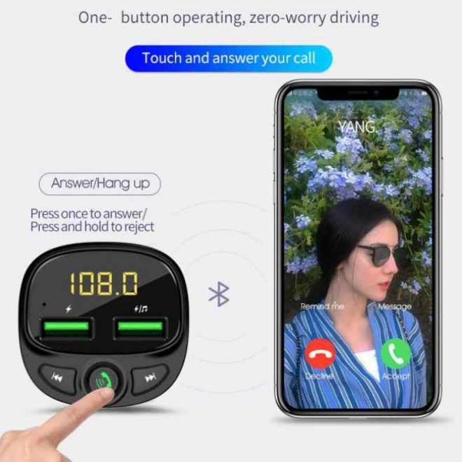 Bluetooth FM Transmiter a nabíjačka do auta