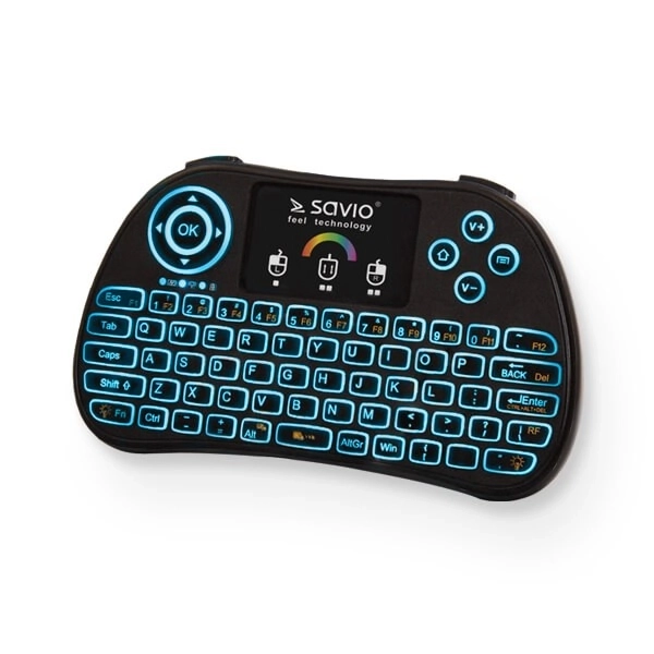 Podsvietená mini bezdrôtová klávesnica RGB TV Box, Smart TV, konzoly, PC, KW-03