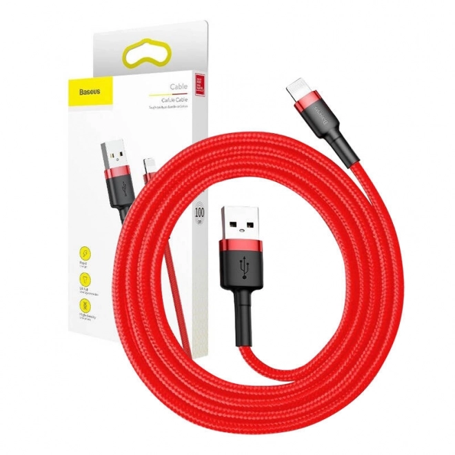 Baseus kábel USB Lightning 3m červený