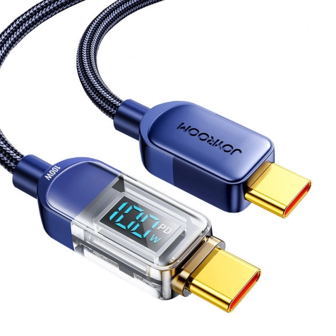 Kabel s USB-C konektorom 100W 1,2 m modrý