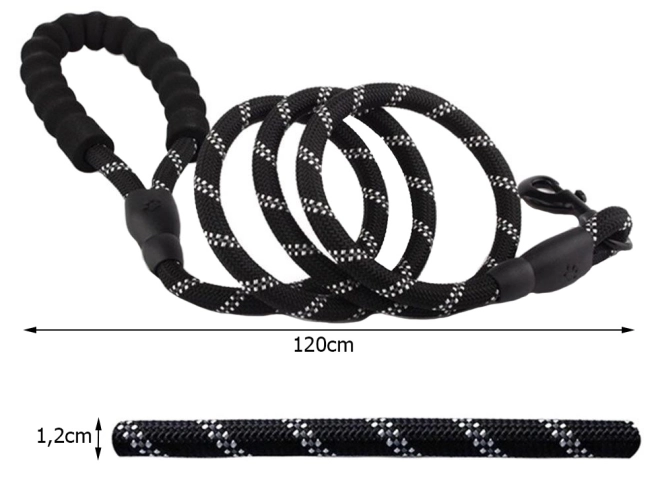 Odolné reflexné lano 120 × 1,2 cm