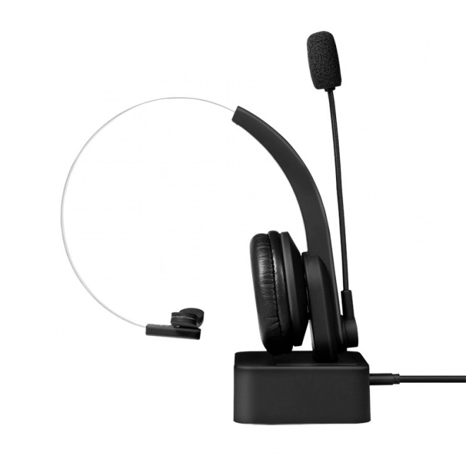 Bluetooth slúchadlo s mikrofónom a nabíjacou stanicou