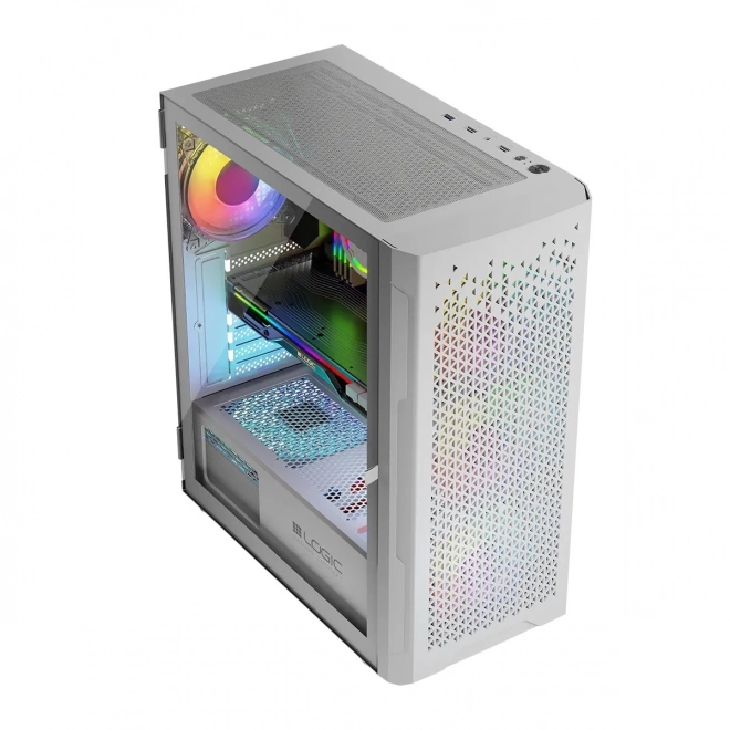 Počítačová skrinka Logic Aramis ARGB Midi USB 3.0 biela
