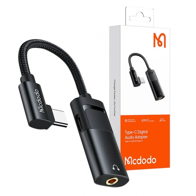 Adaptér USB-C na AUX mini jack 3,5 mm + USB-C