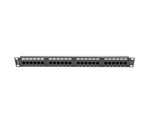Patch panel 24 portov 1U čierny