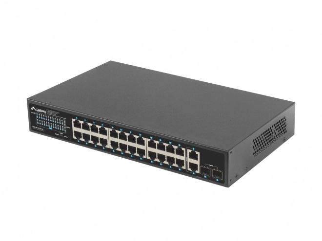 Lanberg gigabitový PoE+ switch s 24 portami a ochranou proti prepätiu
