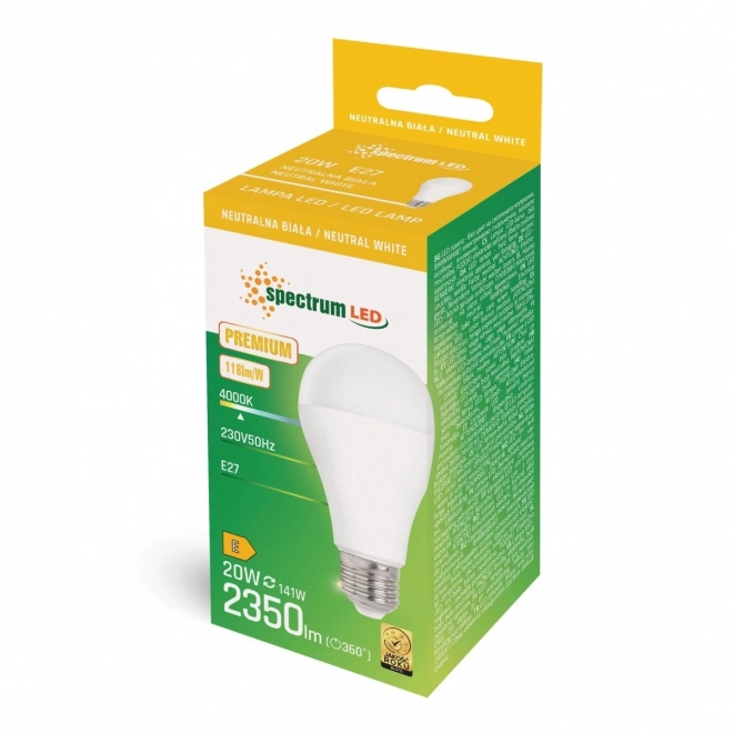 LED žiarovka E27 20W 4000K 2300lm