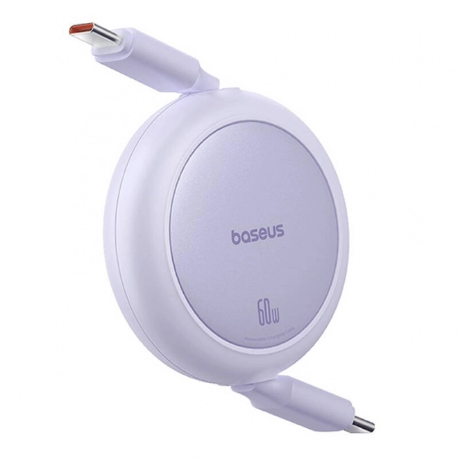 Baseus Free2Pull Mini USB-C na USB-C kábel 60W 1m fialový