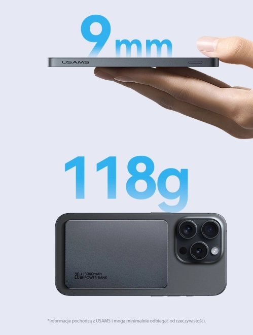 Powerbanka 5000mAh s indukciou a rýchlym nabíjaním