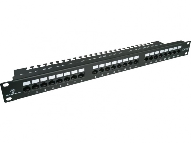Patch panel UTP 24 porty s poličkou 1U