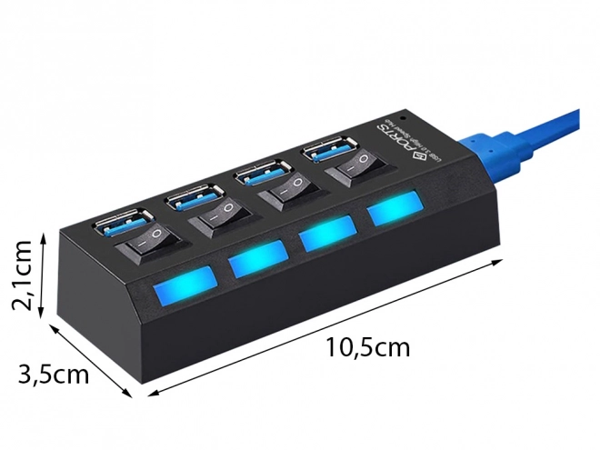 Rozbočovač portov usb 4x usb 3.0