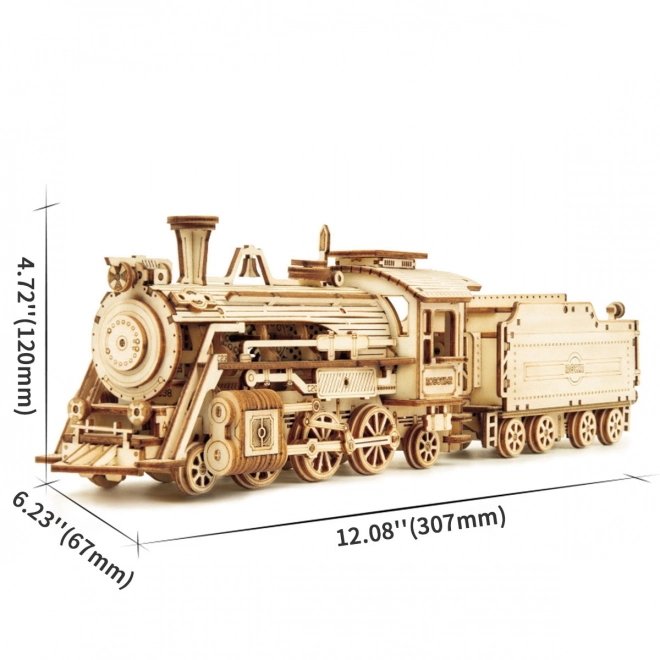 Lokomotíva - Parný expres - 3D drevené puzzle