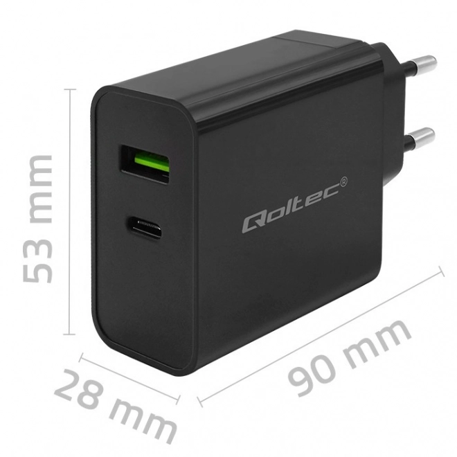 Rýchla nabíjačka USB typu C čierna
