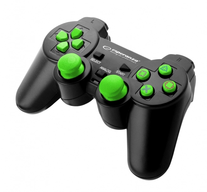 Gamepad pre PS3/PC USB čierno-zelený