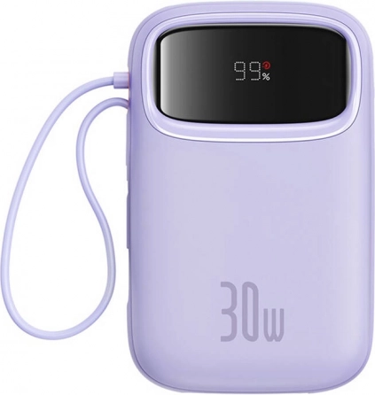 Baseus QPow 2 powerbanka 10000 mAh 30 W s duálnym USB‑C (fialová)