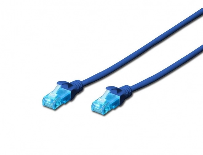 Patchcord U/UTP 5e 0,25m modrý