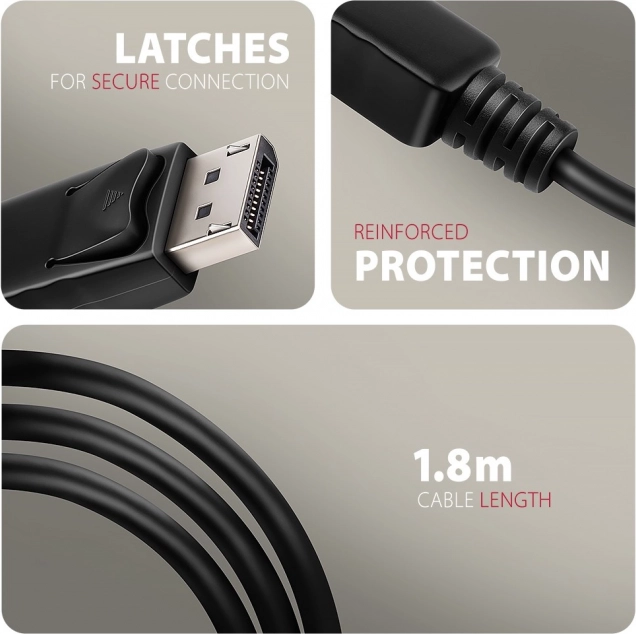 Aktívny adaptér DisplayPort na HDMI 4K/60Hz 1,8m
