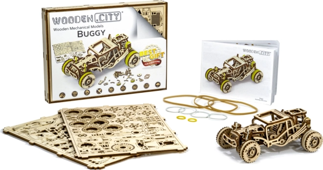Drevené 3D Puzzle Automobil Buggy