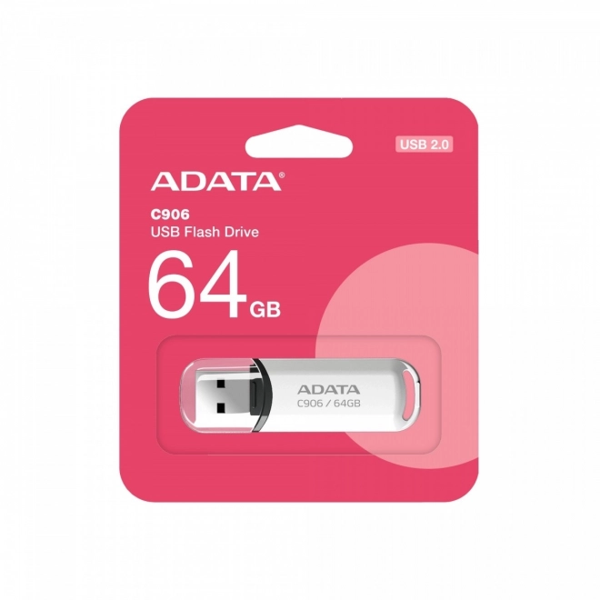 Usb kľúč ADATA C906 64GB biely