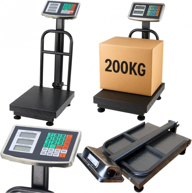 Elektronická plošinová váha 200 kg s LCD displejom