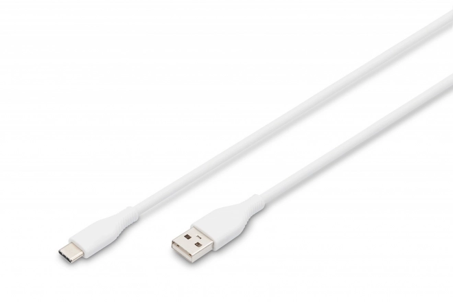 Siliónový nabíjací kábel USB-A - USB-C 0,5m biely