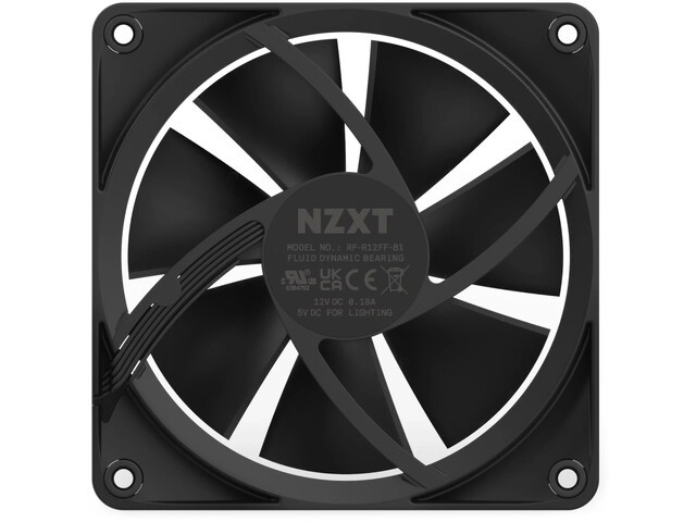 Ventilátor NZXT F120 RGB 120mm čierny