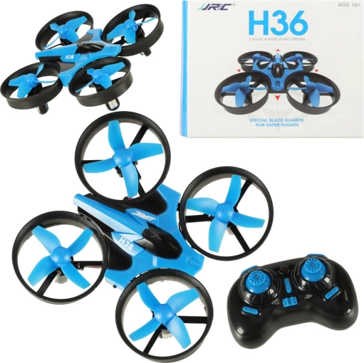 Dron JJRC H36 mini 2,4 GHz 4CH so 6-osovou stabilizáciou – Modrá