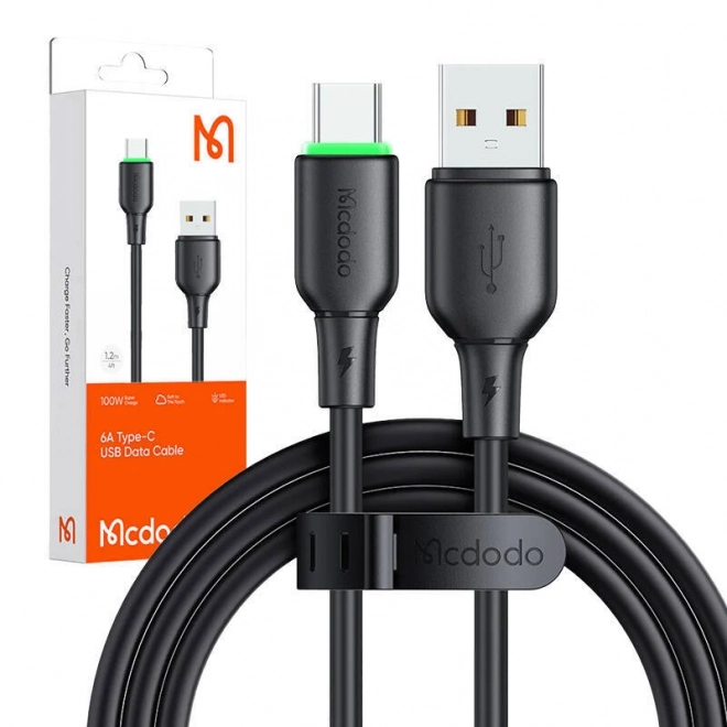 Kábel Mcdodo USB-C na USB-C 1.2m s LED svetlom