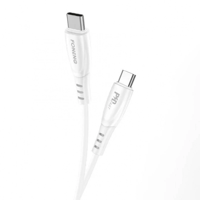 Kábel USB-C na USB-C Foneng X73 biely