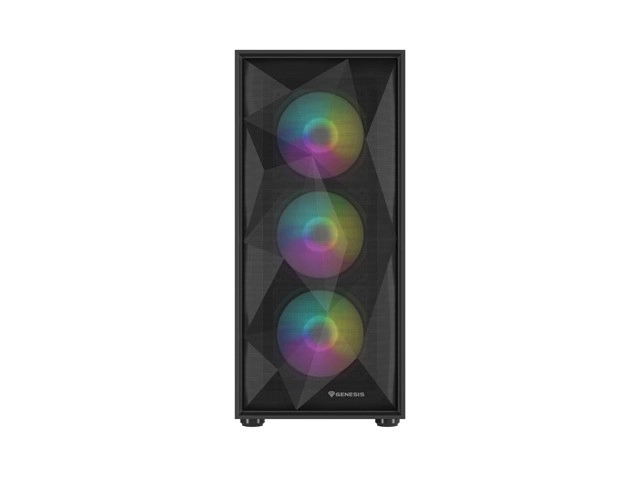 Počítačová skriňa Genesis Diaxid 605 ARGB MIDI Tower USB-C čierna