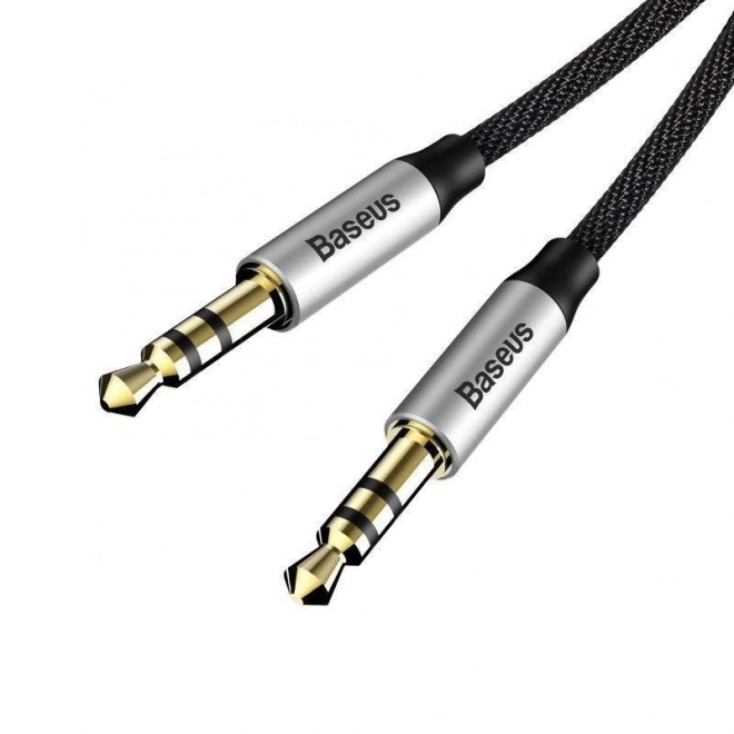 Baseus Yiven Audio Kábel Mini Jack 3,5 mm AUX, 1 m (čierny-strieborný)