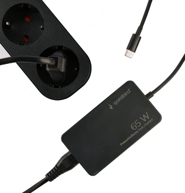 Univerzálna nabíjačka 65W USB-C čierna