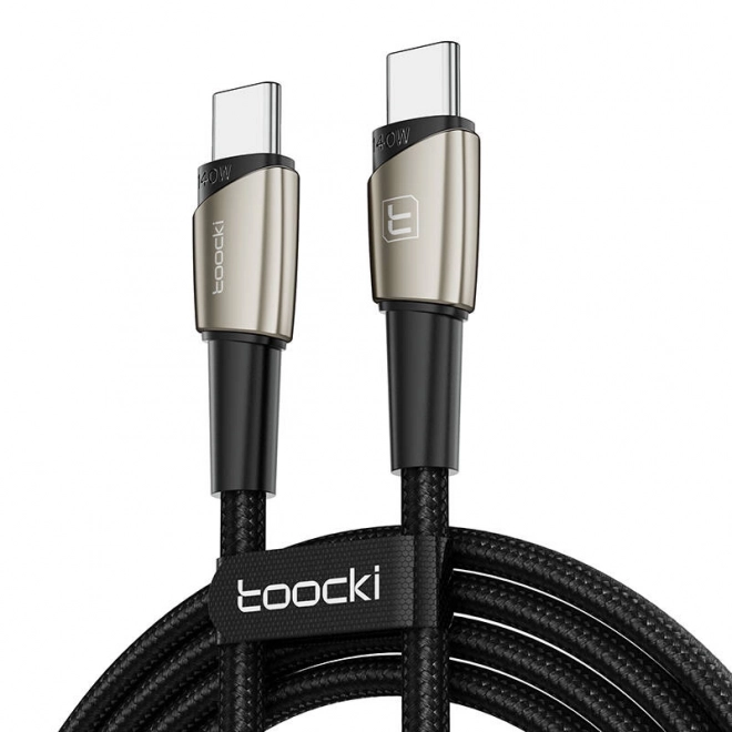 Kábel USB-C na USB-C Toocki 2m 140W Perleťovo-niklový