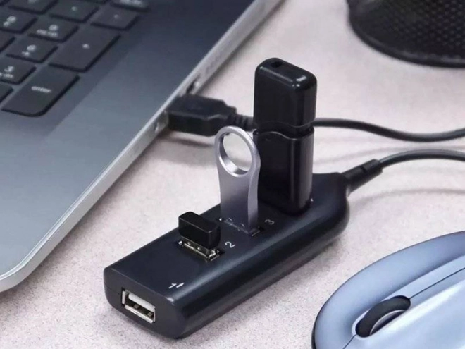 Rozdeľovač USB s 4 Portami USB 2.0