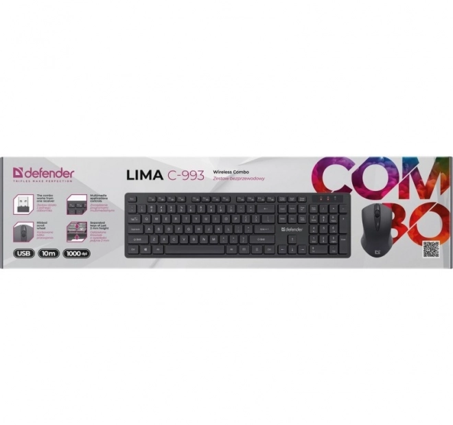Bezdrôtový set klávesnica a myš Lima