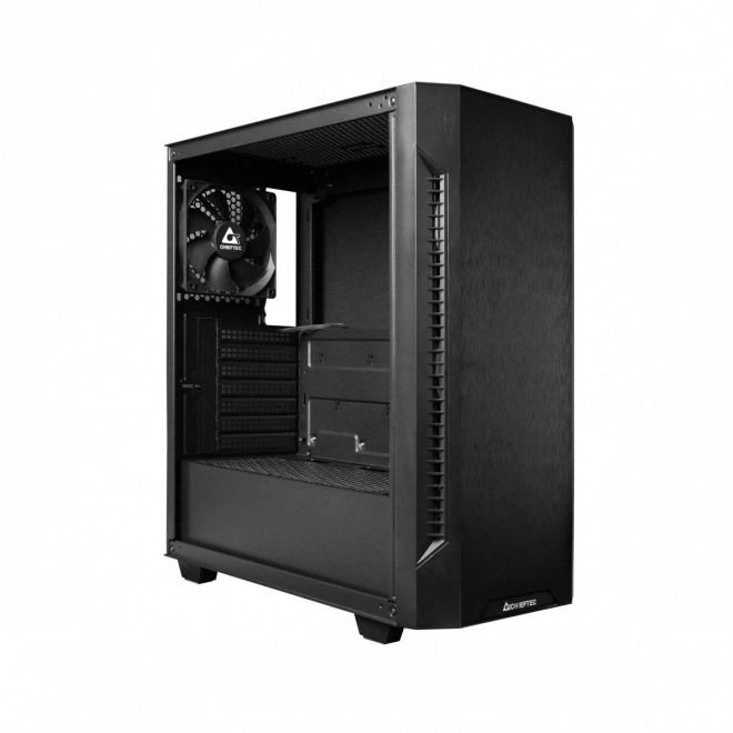 Elegantná Mid Tower počítačová skrinka čierna