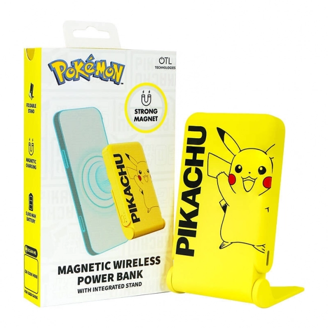 Indukčná powerbanka 5000 mAh USB-C s Pikachu stojanom