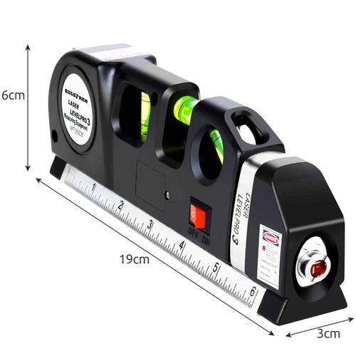 Bigstren 21747 Laserová vodováha s meradlom 250 cm