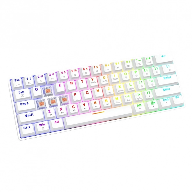 Mechanická klávesnica Savio Whiteout X2 Peach Silent