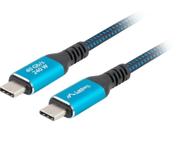 Usb-c kábel Lanberg USB4 s podporou 8K a silného nabíjania