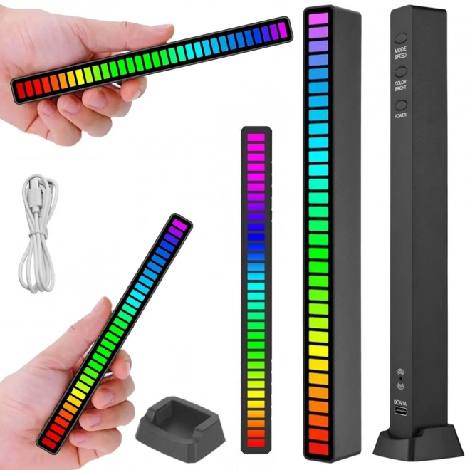 Ledy usb audio odozva viacfarebný neón rgb led