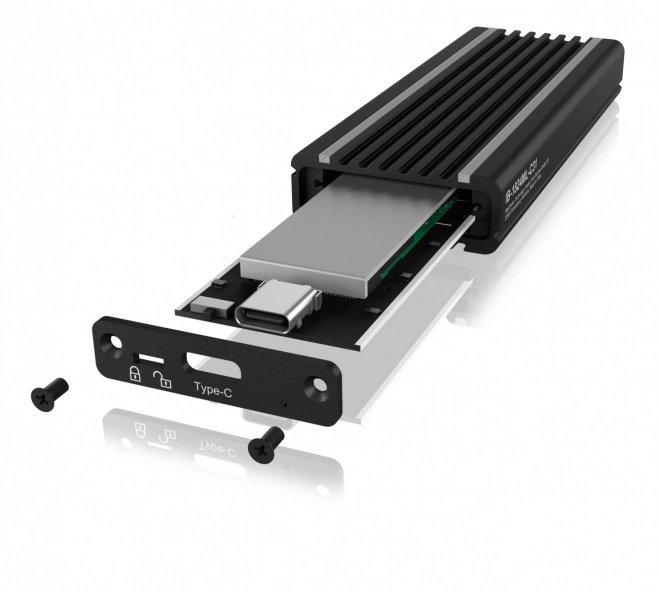 Obudowa pre NVMe SSD s RGB osvetlením